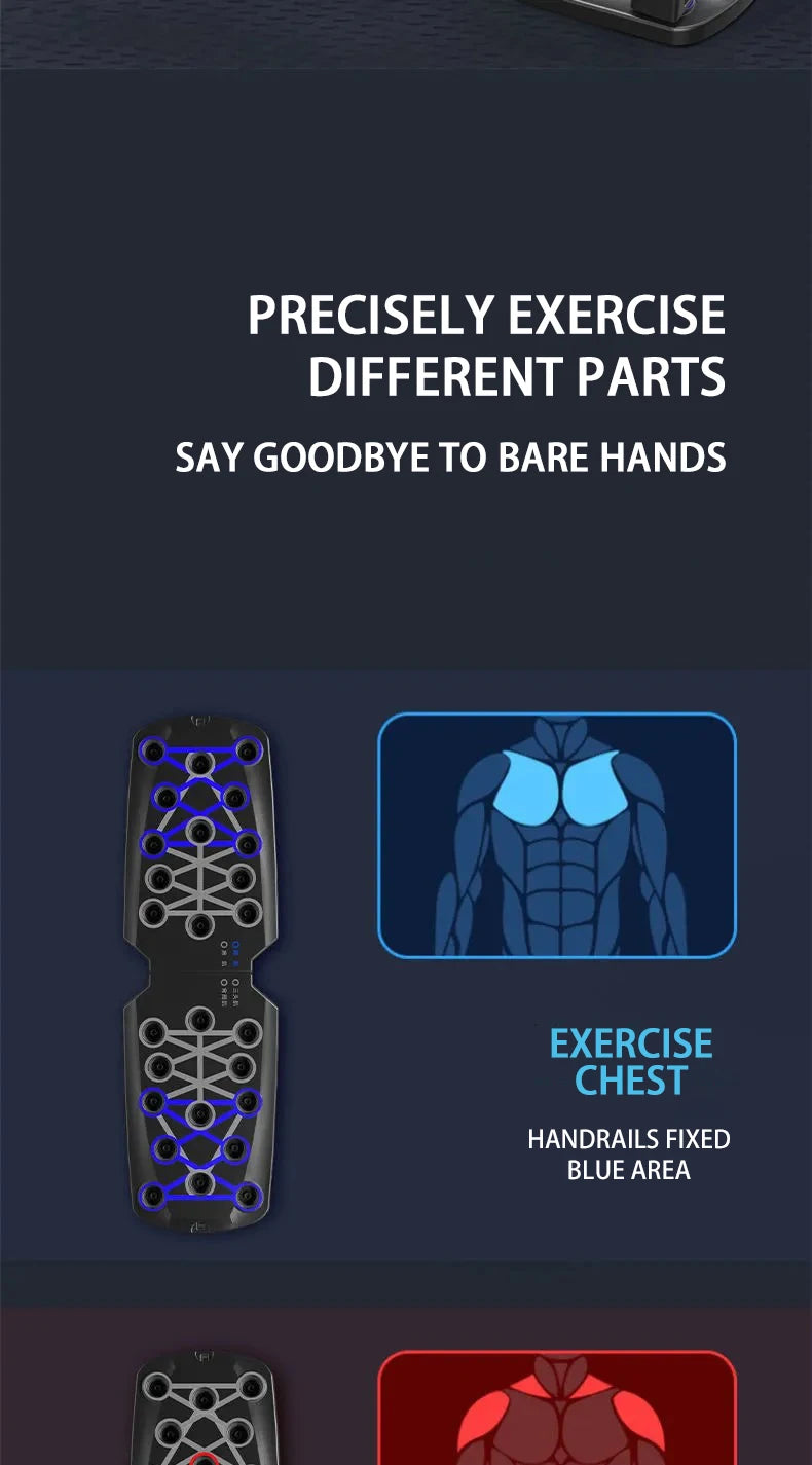 Push-Up Board Set Portable Multifunctional Fitness Equipment For Chest Abdomen Arms/Back Training