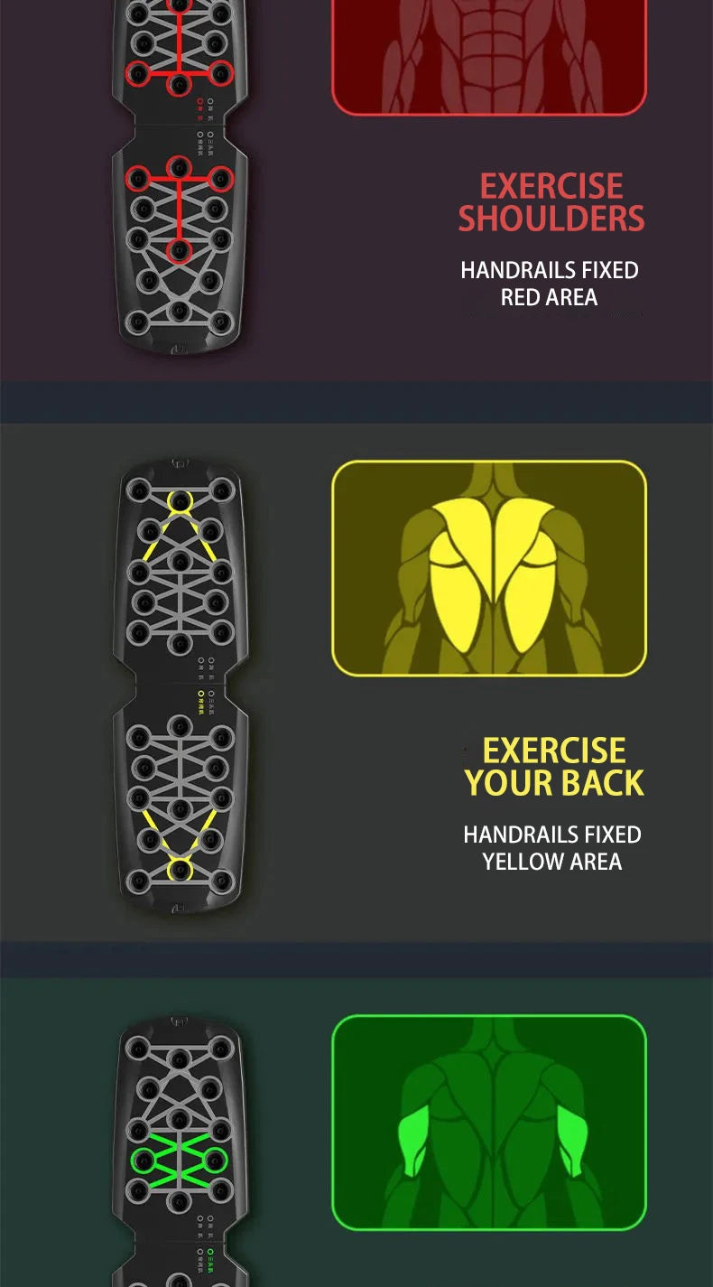 Push-Up Board Set Portable Multifunctional Fitness Equipment For Chest Abdomen Arms/Back Training