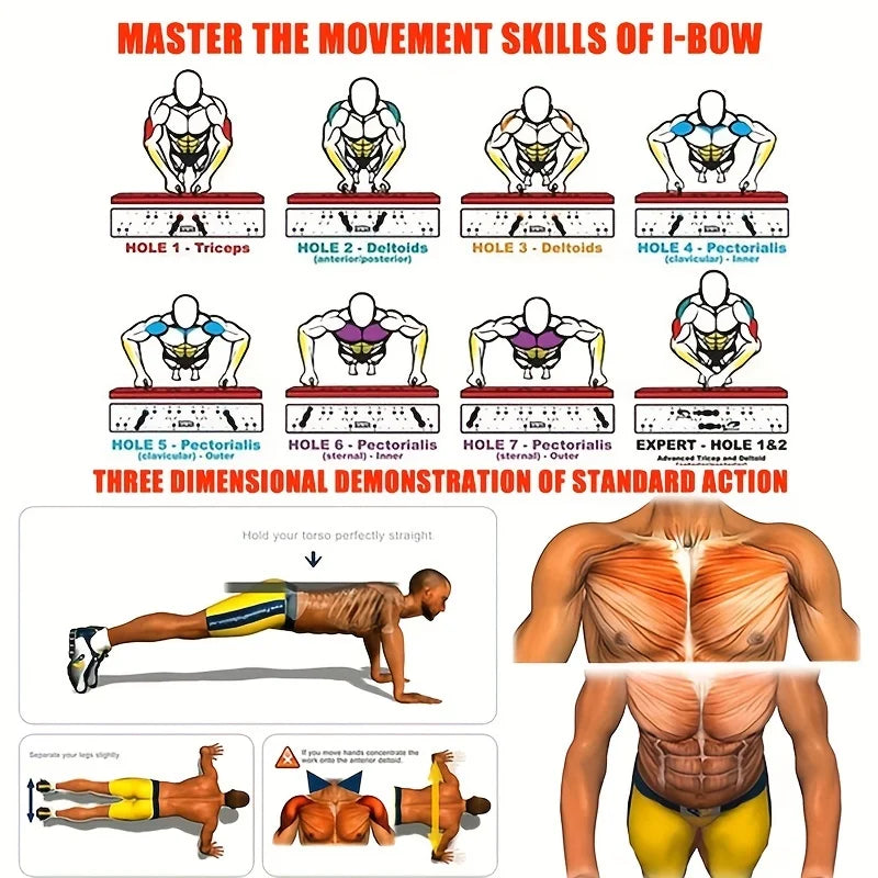 Push Up Board Exercise Workout Sit Ups Abs Push ups