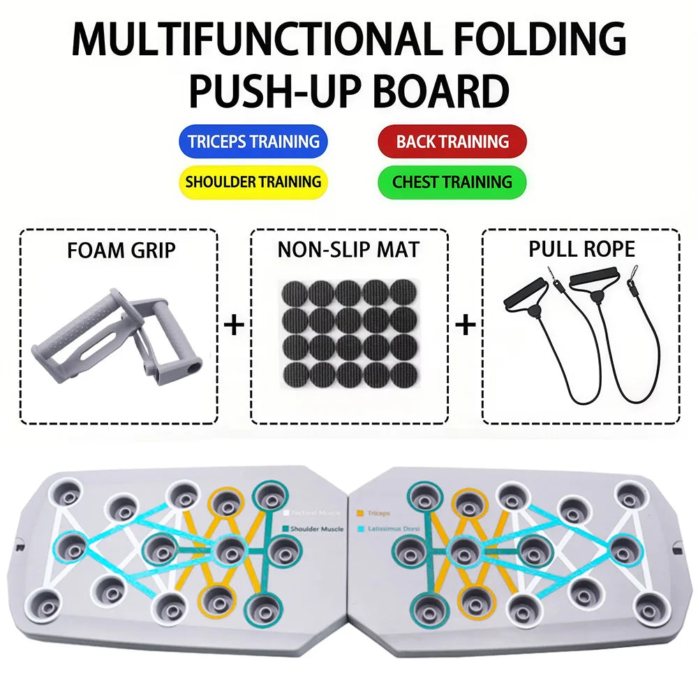 Push-Up Board Set Portable Multifunctional Fitness Equipment For Chest Abdomen Arms/Back Training