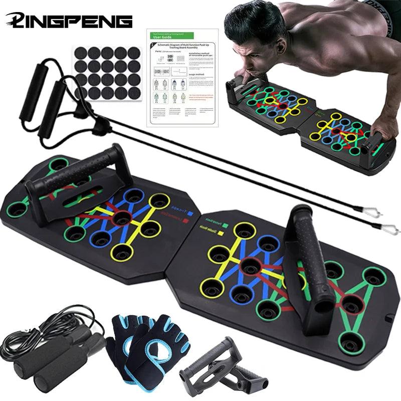 Push-Up Board Set Portable Multifunctional Fitness Equipment For Chest Abdomen Arms/Back Training